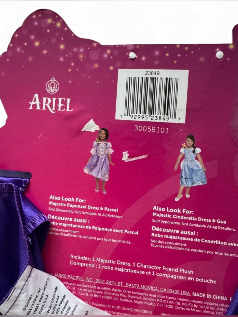 NWT Disney Princess Ariel Dress with Flounder
Shoulder Plush Costume 4-6X Age 3+ - Picture 13 of 13